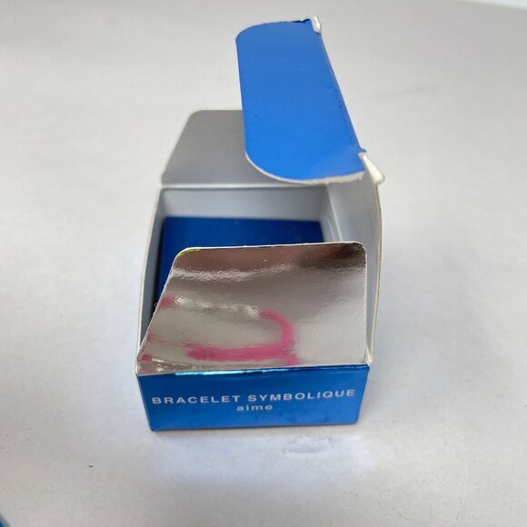 Avon Symbolic Bracelets Set of 2 Pink Love Believe Blue Stretch Silver-Tone - Picture 6 of 11